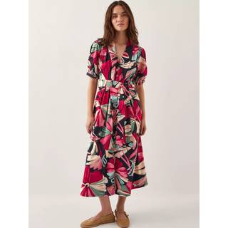 Monsoon Monsoon Jemima Blomster Midi Skjorter 100% Bomuld Kjole - X-Large