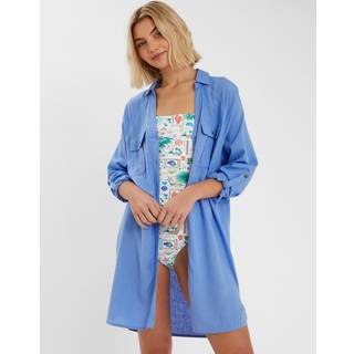 Accessorize Accessorize Blue Long Sleeve Beach Cover-Up Cover up