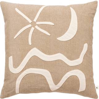 Kove Applique Cushion Cover - Tan