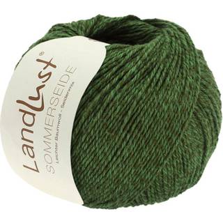 Lana Grossa Landlust Sommerseide 57 Mosgrøn Indhold: 50% silke, 50% bomuld Vægt/længde: 50 g = ca. 170 meter Anbefalede pinde: 3.50-4.00 mm Strikkefasthed: 10 x 10 cm = 22 masker x 30 rækker Vask: Vaskes i hånden / Tåler ikke tørretumbling / Tørres fladt.