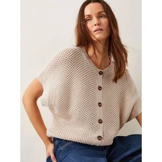 Monsoon Monsoon Natural Saya Crochet Short Sleeve Cardigan