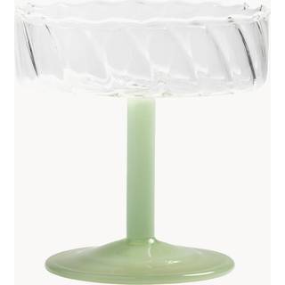 Håndlavede Champagneglas af Borosilikatglas Twirl, 2 stk