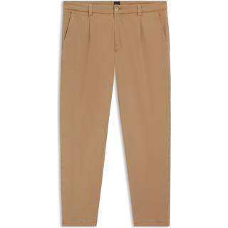 Tapered fit bukser i twill med stræk