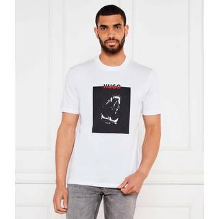 HUGO Doberman Print T Shirt White
