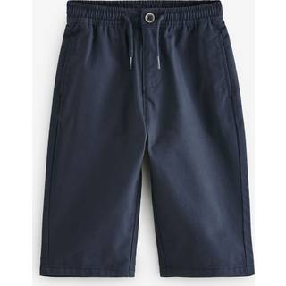 Next Navy Wide Leg 100% Cotton Chino Trousers with Elasticated Waist (3mths-7yrs)