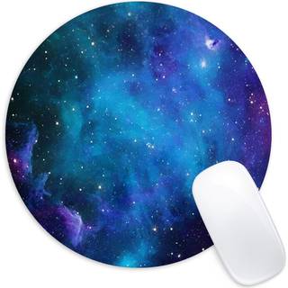 Nebula Galaxy Round Mouse Pad Funny Small Mouse Pad med ikke-skridsig gummi Base Mus Mat Home Office Decor Desk tilbehør 8,7 tommer rund musepude