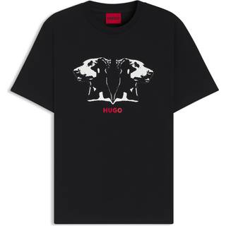 T-shirt i bomuldsjersey med Doberman-print