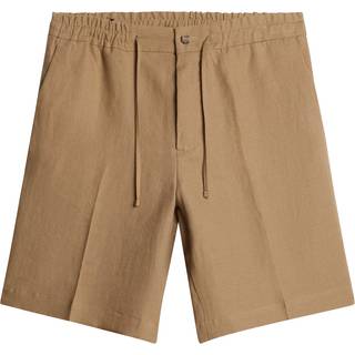 J.Lindeberg Brady Drape Linen Shorts Nutmeg