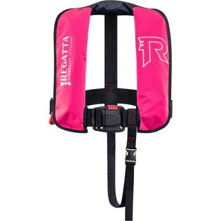 Oppustelig redningsvest til børn Regatta AquaSafe Junior 110N Fluorescent Pink, automatisk, One-Size (18 - 40 kg) + kulsyrepatron 24 gram, 18-40 kg