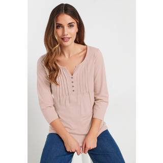 Lts Tall Light Pink Henley Top 14 Lts | Tall Women's Basic Tops