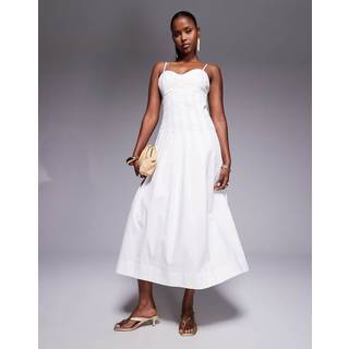River Island River Island White Strappy Corset Midi Dress
