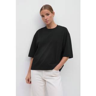 Gina Tricot-Basic boxy tee-t-shirts-Sort-L-Dame