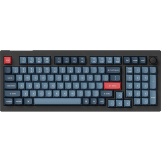 Keychron V5 MAX QMK/VIA Wireless RGB Hot Swap Jupiter Brown - Carbon Black - Gaming Tastatur - Nordisk - Sort