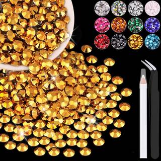 2500 pcs 5 mm harpiks rhinestones i bulk (kobber guld) bedazzling fladback krystaller til håndværk diy negle dekoration perler charme til tumbler