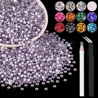 5000stcs 3 mm harpiks rhinestones i bulk (let lilla) bedazzling fladback krystaller rhinestones til udformning af diy negle dekoration perler dio