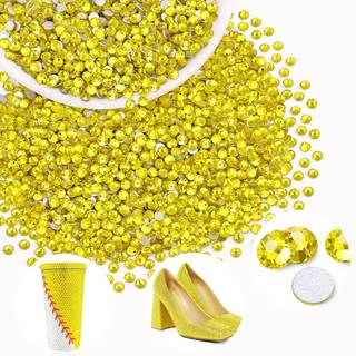 3000stcs SS8/2,5 mm Crystal Rhinestones (citron gul) bedazzling fladback glas rhinestones til håndværk DIY negle kunst makeup dekoration perler d