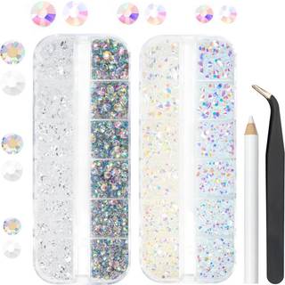 qiipii gennemsigtig hvid ab gel? harpiks rhinestones til h?ndv?rk 3 mm 4mm 5mm fladback sten bulk ikke-hotfix harpiks perler diamanter krystaller