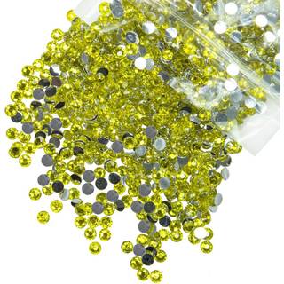qiipii 620pcs 6 mm citron gul harpik krystal rhinestones til h?ndv?rk af gul fladsten sten bulk ss30 ikke-hotfix diamants krystaller perler charm