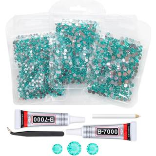 qiipii akvamarinharpiks rhinestones w b7000 smykkelim til bedazzling håndværksøen blå fladback harpiks sten 3mm 4 mm 5 mm vandblå diamanter kryst