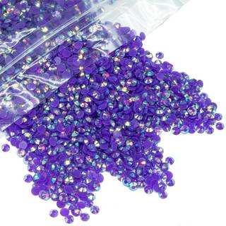 qiipii 8000pcs 3mm m?rk lilla ab harpiks rhinestones til h?ndv?rk dybe lilla ab flatback gel? rhinestones bulk ss10 ikke-hotfix sten diamanter kr