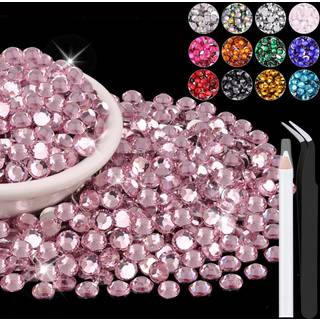 4000pcs 5 mm harpiks rhinestones i bulk (lyserosa) bedazzling fladback krystaller rhinestones til håndværk DIY negle dekoration perler diomand ch