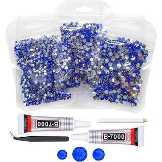 Qiipii Royal Blue Crystal Resin Rhinestones W B7000 smykkelim til bedazzling håndværk Sapphire flatback sten 3mm 4 mm 5mm mørkeblå sten Diamonds
