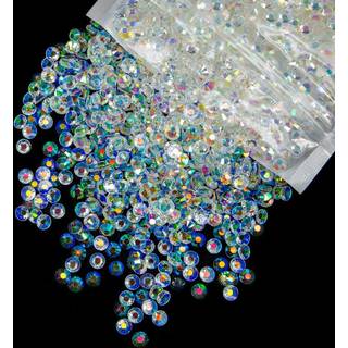 qiipii 1550 pcs 5 mm gennemsigtig hvid ab harpiks rhinestones fladback gel? harpiks sten bulk ss20 klare ab diamants perler charme til negle ansi