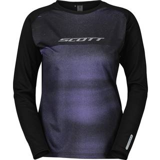 Scott Women's Tee Trail Tuned L/S Cykeljersey Damer størrelse S farve sort/blå