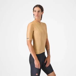 Castelli Women's Unlimited Jersey Cykeljersey Damer størrelse L farve beige