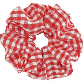 Sui Ava - Checkered Scrunchie, stor - rød