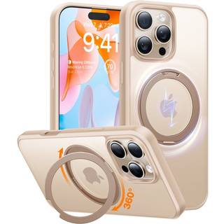 TORRAS - iPhone 16 Pro - Plastik Cover m. Kickstand Ring - MagSafe Kompatibel - Rose Gold