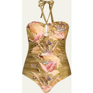 Zimmermann Ascension floral ruched swimsuit - multicoloured - S