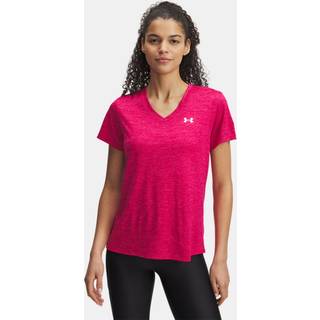 Under Armour Tech™ Twist Women's V-Neck Short Sleeve Shaded Fuchsia / White S