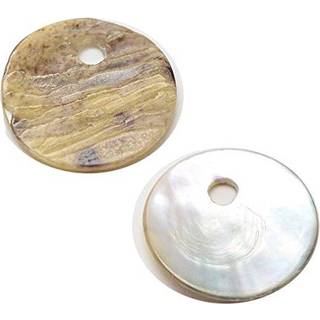 100 naturlige 10 mm flade runde musling shell drop charme perler med iriserende ryg