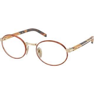 Prada Kvinde PR B55V 22E1O1 Optiske stel Metal Havana Transparent Rund Normal