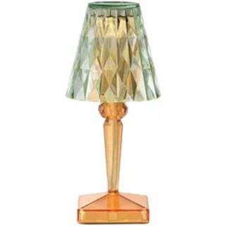 Kartell LED-bordlampe Batteri, 30 cm, grøn/orange, IP54