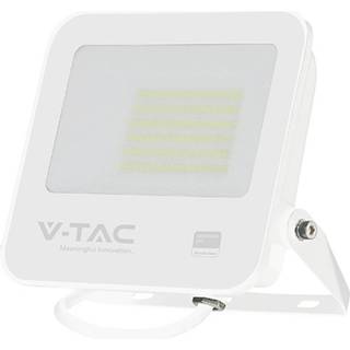 50W LED projektør - Samsung chip, 6500K, hvid hus, grå matteret glas, IP65 - Kulør : Kold