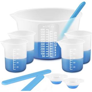 KISREL Silikone m?leb?gre til harpiks harpiks forsyninger med 600&100 ml silikone kopper harpiks blande kopper Silikone r?restave Epoxy r?reb?ger