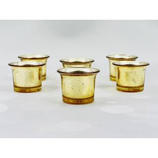 Hosley Sæt på 6 Metallisk guldfinish Glasslys Tealight indehavere løfter din plads med elegant indretning og tidløs atmosfære