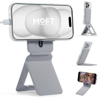MOFT TELEFON TRIPOD Stand kompatibel med iPhone 16/15/14/13/12 serie vinkeljustering og stærke magneter movas vegansk læder usynlig selfie stick