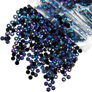 qiipii 620pcs 6mm lilla rose ab harpiks rhinestones til h?ndv?rk af gylden lilla fladback gel? harpiksten sten ss30 ikke-hotfix sorte lilla diama