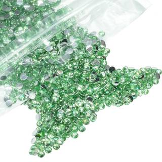 qiipii 3000pcs 5 mm krystal lysegr?n harpiks rhinestones til h?ndv?rk frisk gr?n fladback rhinestones bulk ss20 ikke-hotfix sten diamanter krysta