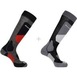 Salomon S/ ACCESS 2 pak skisokker med uld / Black - beluga - XL = 45/47