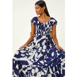 Roman Shadow Blomster Tryk Slips Tiered KjoleEU 38 (UK 10)