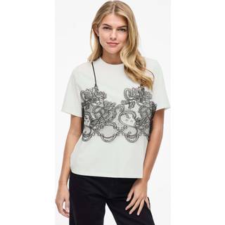 Vila - Virada S/s Lace Detail T-shirt - T-shirts til damer - Optical Snow - S