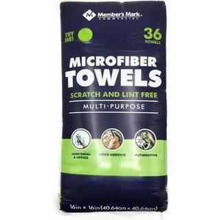 Member Mark Premium Microfiber rengringshndklder 36 Count (Vlg farve) (bl)