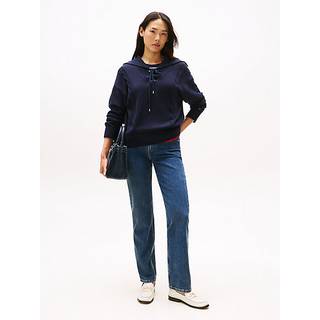 Mid Rise Straight Leg Jeans