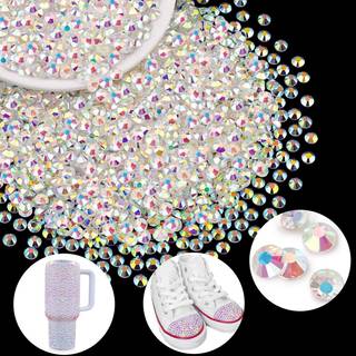 2000pcs SS16/4MM Crystal Rhinestones (gennemsigtig AB) Bedazzling Flatback Glass Rhinestones til udformning