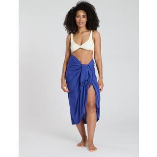 South Beach Rynket Viscose Fringed Sarong Cover-UpEn