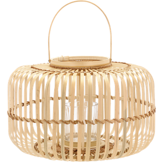 Alia Lanterne fra Villa Collection - Natur farve - Bambus/Glas
